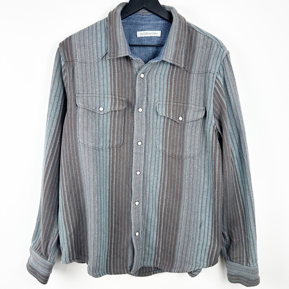 OUTERKNOWN LONG SLEEVE BUTTON UP STRIPED SHIRT - Picture 2 of 9